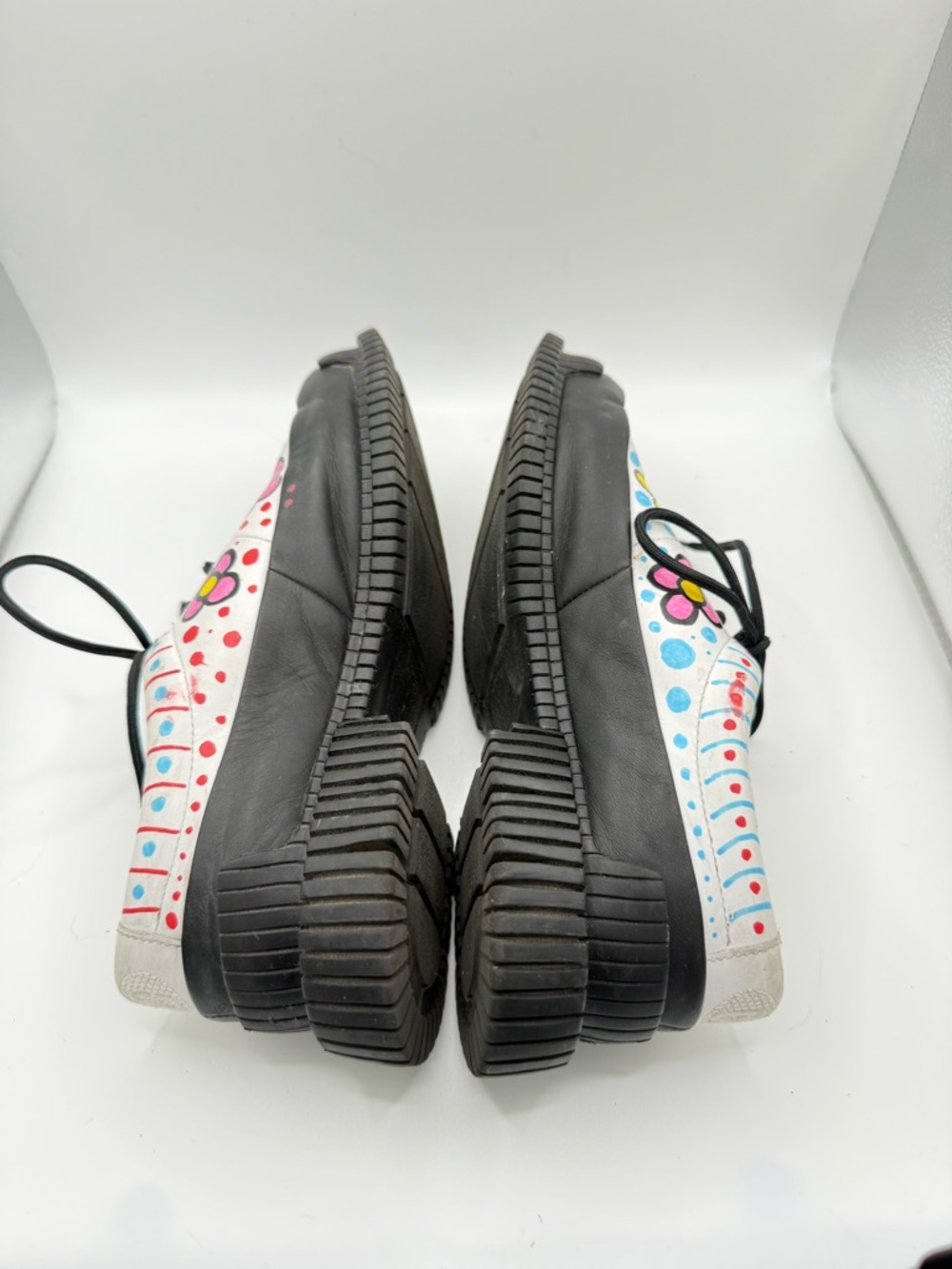 Camper Pix Formal Custom Graffiti Shoes Size EU 37/ US Women’s 7 Painted Aliens - Picture 8 of 11